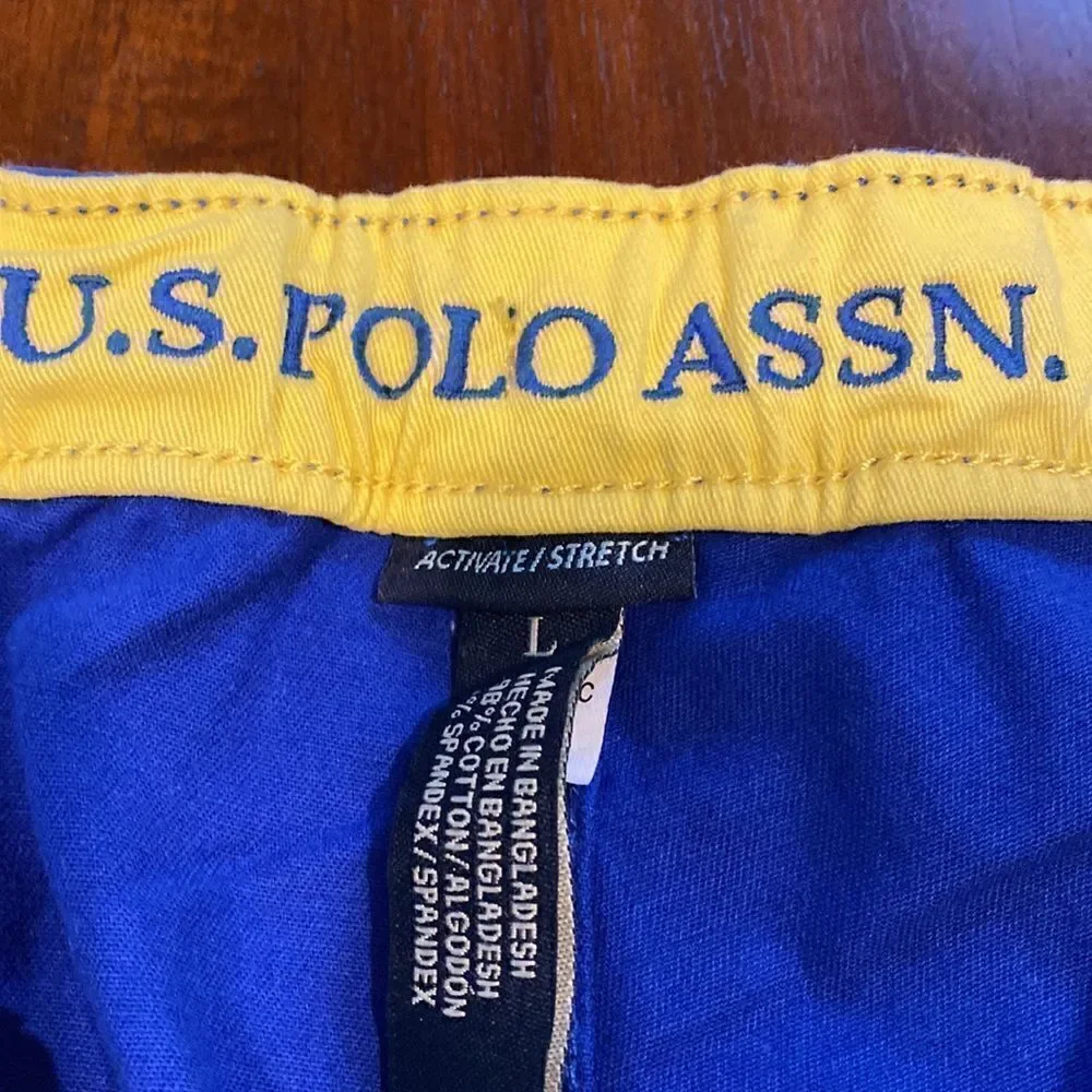 Polo Assn Men’s Blue Jogger Shorts Size Large